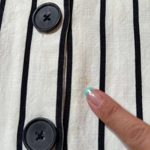Topshop Black and White Button-Front Dress - Picture 12 of 14
